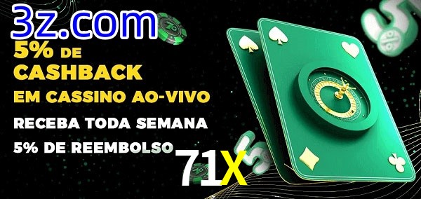 Promoções do cassino ao Vivo 71X
